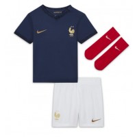 Francúzsko Karim Benzema #19 Domáci Detský futbalový dres MS 2022 Krátky Rukáv (+ trenírky)